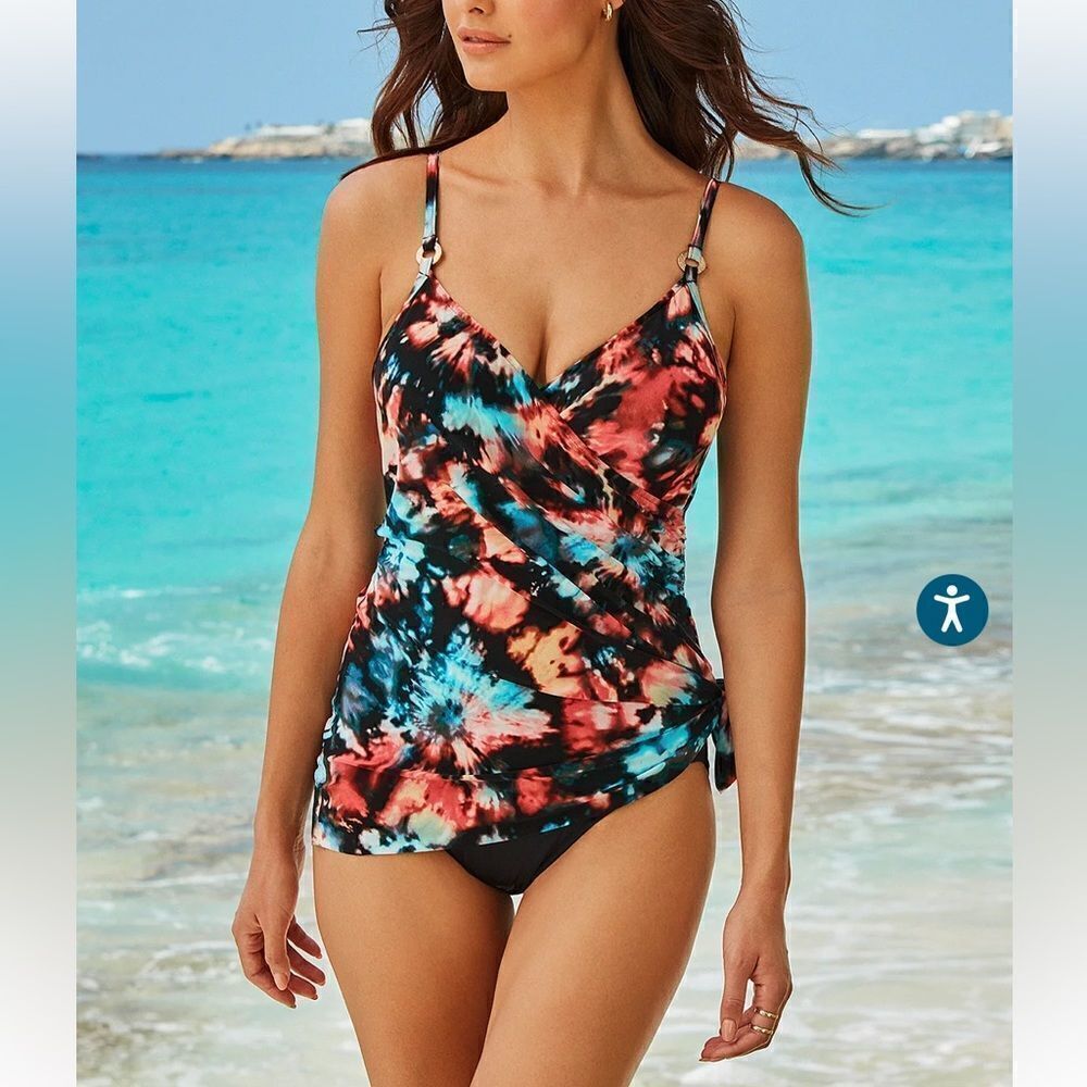 NEW Magicsuit Baha Beach Willow One Piece Swimsuit Size 8